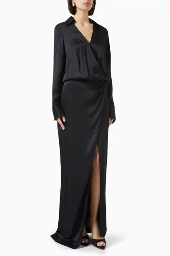 Slit Maxi Dress in Viscose