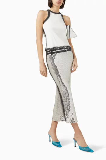 Sequin-embellished Midi Dress