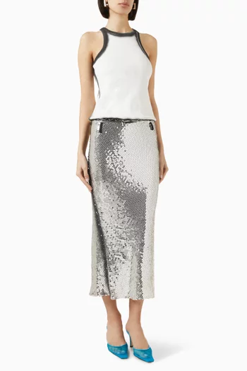 Sequin-embellished Midi Dress