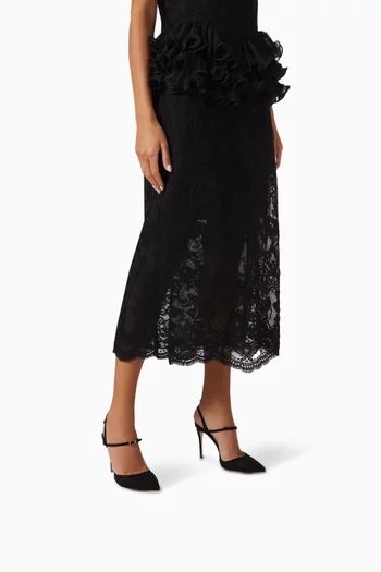 Vittorio 105 Slingback Pumps in Tulle & Suede