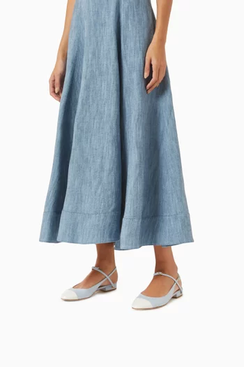 Mattia 20 Ballet Flats in Denim
