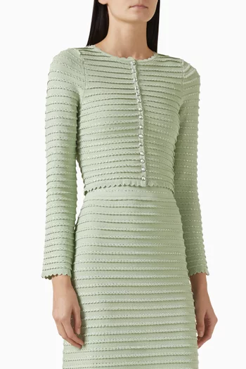 Merveilleux Cardigan in Pointelle-knit