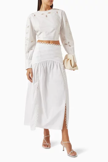 High-waist Midi Skirt