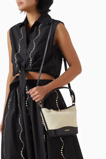 Small Tangoso Bucket Bag in Canvas & Leather