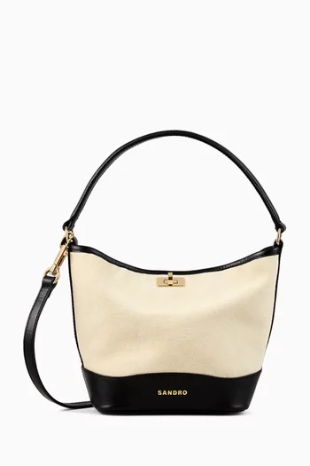Small Tangoso Bucket Bag in Canvas & Leather