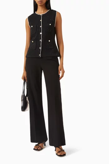 Pearl-button Waistcoat in Tweed