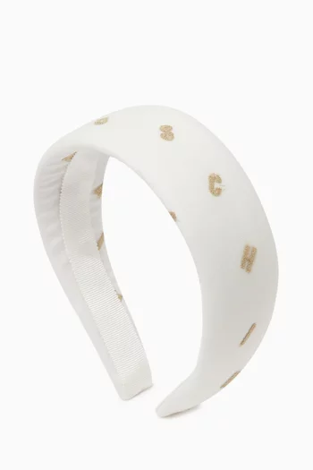 Logo-embroidered Headband