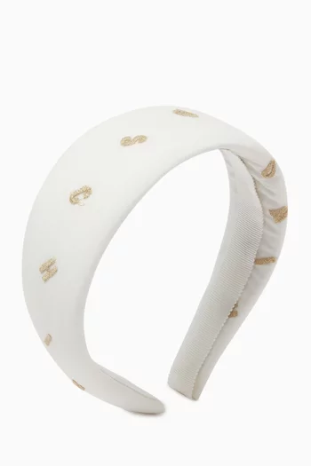 Logo-embroidered Headband