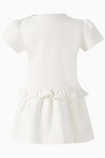 Teddy Bear Logo Dress in Cotton