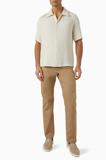Micro-pleated Shirt in Viscose-blend