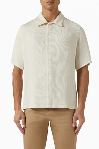Micro-pleated Shirt in Viscose-blend