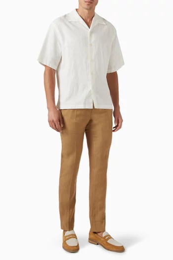 Straight-leg Pants in Linen