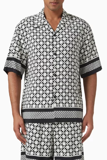 Cross Logo Shirt in Viscose