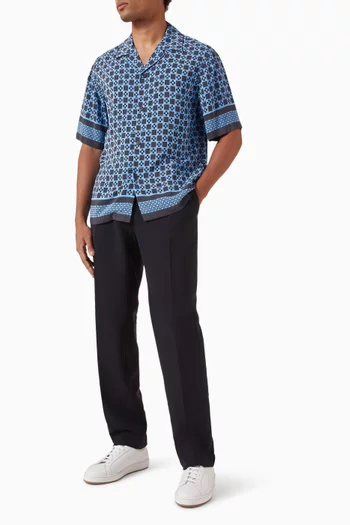 Cross Logo Shirt in Viscose