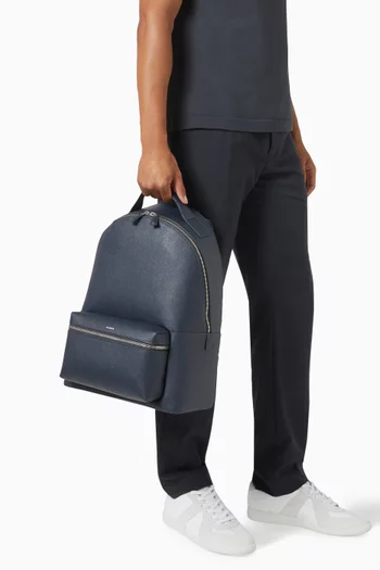 Logo Backpack in Saffiano Leather
