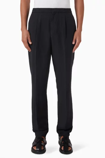 Drew Pleated Pants in Lyocell-linen Blend