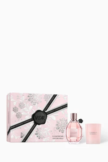 مجموعة شمعة وماء عطر فلاور بومب