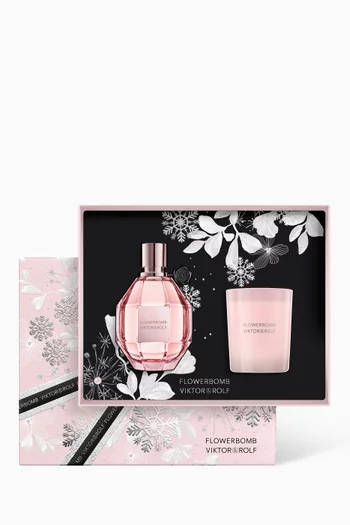 مجموعة شمعة وماء عطر فلاور بومب