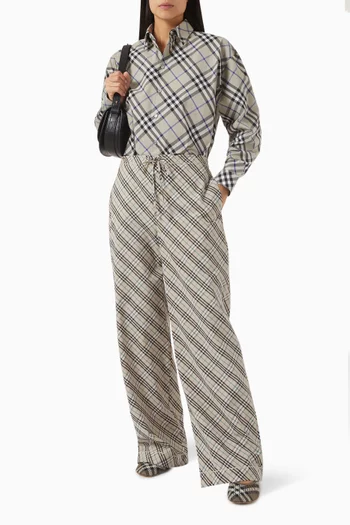 Check Pyjama Pants in Cotton