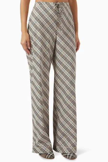Check Pyjama Pants in Cotton