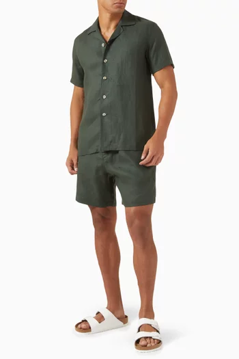 Drawstring Shorts in Linen