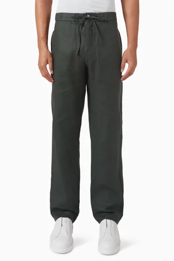 Drawstring Trousers in Linen