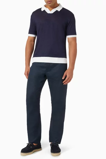 Resort Polo Shirt in Linen Jersey