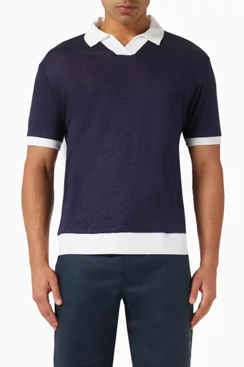 Resort Polo Shirt in Linen Jersey