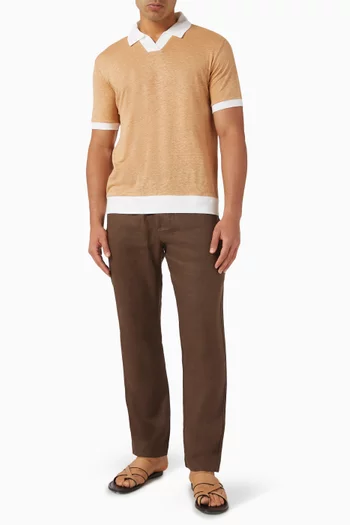 Resort Polo Shirt in Linen Jersey
