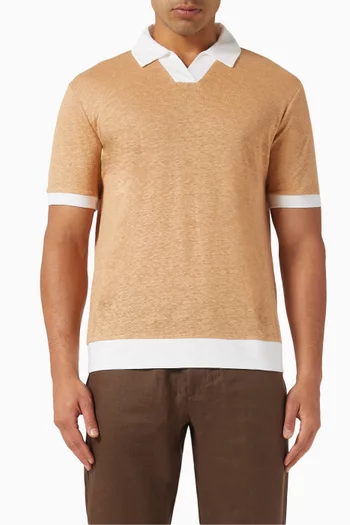 Resort Polo Shirt in Linen Jersey