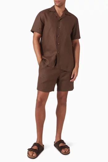 Drawstring Shorts in Linen