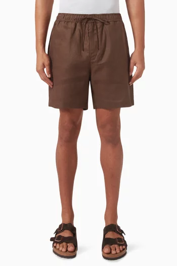 Drawstring Shorts in Linen