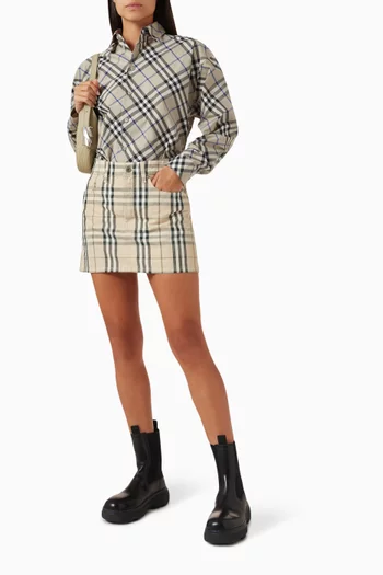 Checked Shirt in Cotton