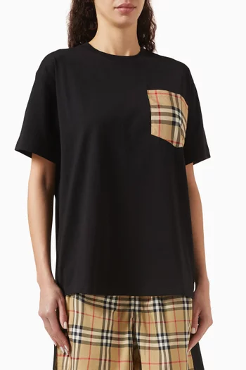 Carrick Check Pocket T-shirt in Cotton