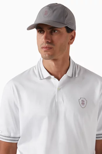 Logo Crest Baseball Cap in Canvas