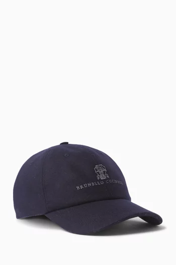 Logo Baseball Cap in Flannel
