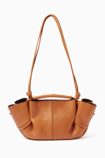 Mini Arta Top-handle Bag in Supple Shiny Lambskin