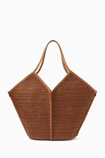 Medium Calella Tote Bag in Raffia