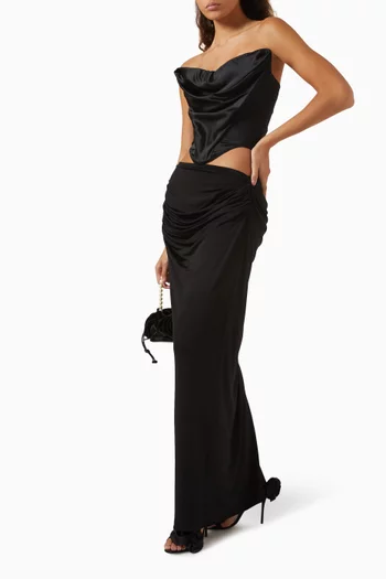 Draped Corset in Satin