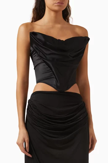 Draped Corset in Satin