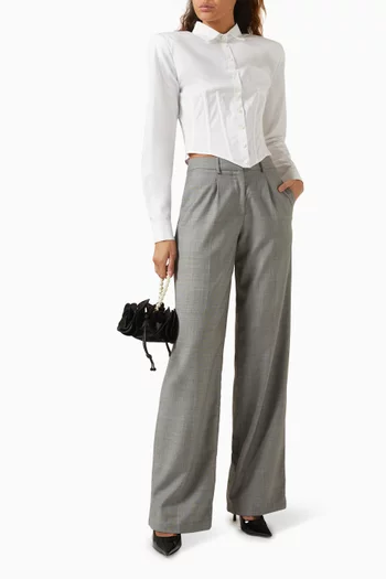 Crop Corset Shirt in Cotton