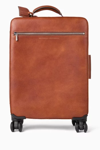 Trolley Suitcase in Grained Calfskin