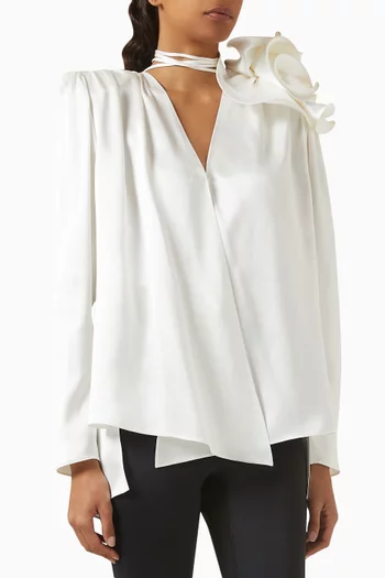 Classic Floral Blouse in Silk