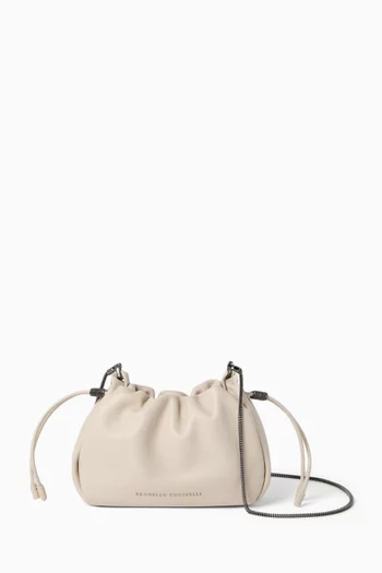 Mini Mellow Bucket Bag in Leather
