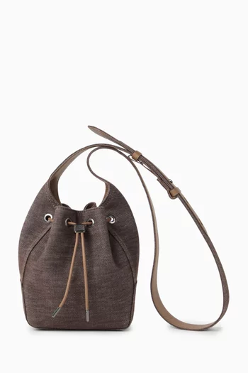 Small BC Duo Bucket Bag in Denim