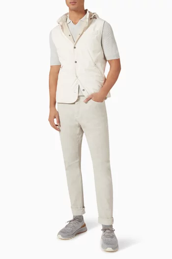 English Rib Polo Sweater in Cotton Knit