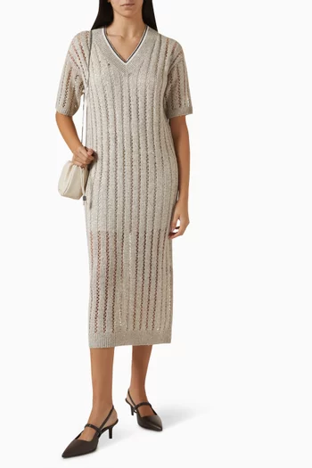 Dazzling Knit Dress in Eco-linen Blend