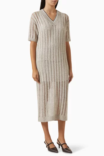 Dazzling Knit Dress in Eco-linen Blend