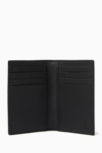 GG Emblem Bi-fold Card Case in Monogram Fabric