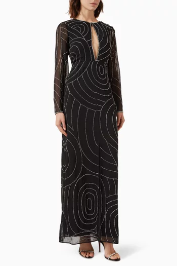 Merrie Bead-embellished Gown